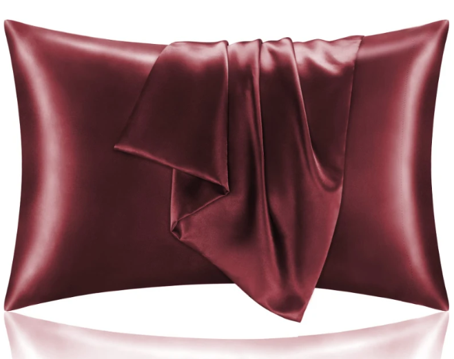 100% Mulberry Silk Pillowcase - Burgundy (Standard) – Curlvana