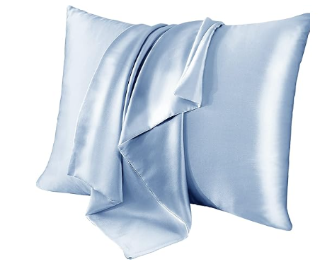 100% Mulberry Silk Pillowcase - Light Blue (Standard) – Curlvana