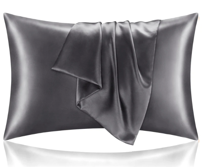 100% Mulberry Silk Pillowcase - Dark Gray (Standard) – Curlvana