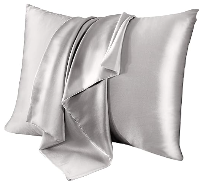 100% Mulberry Silk Pillowcase - Light Gray (Standard) – Curlvana